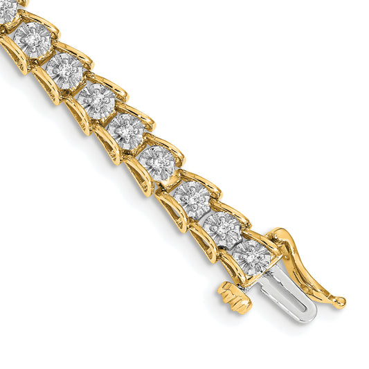 14k Yellow Gold Lab Grown Diamond VS/SI FGH Bracelet