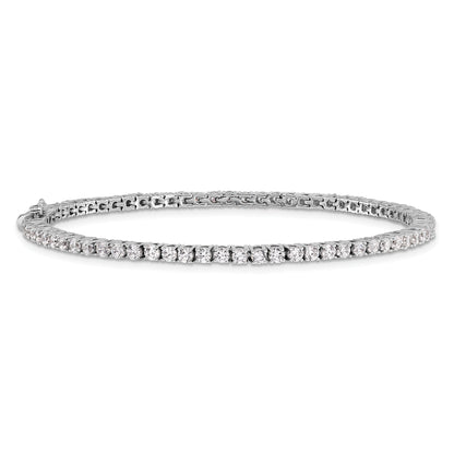 14k White Gold 4 3/8 Ct. Lab Grown Diamond VS/SI+ G+ 7.5 inch Tennis Bracelet