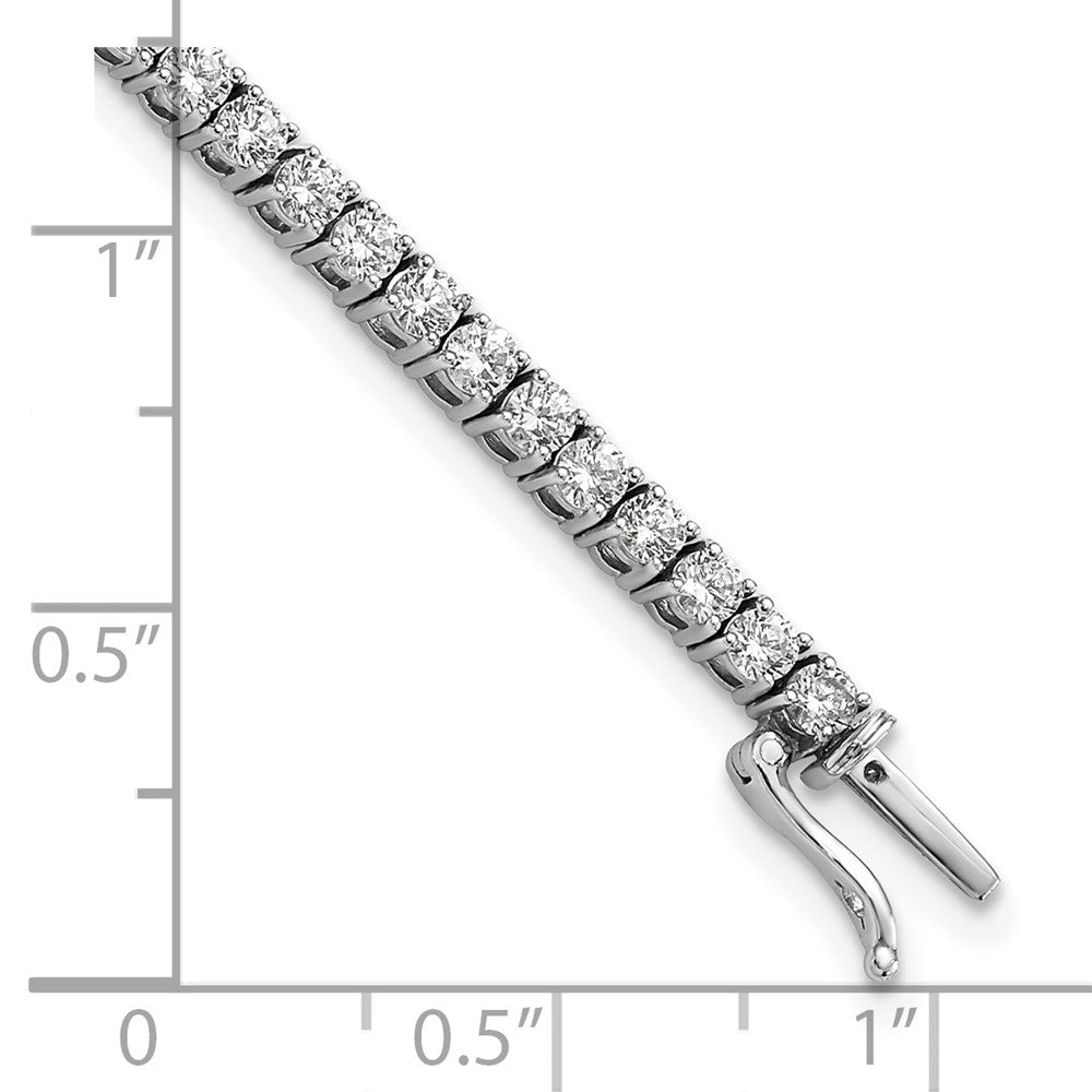 14k White Gold 4 3/8 Ct. Lab Grown Diamond VS/SI+ G+ 7.5 inch Tennis Bracelet
