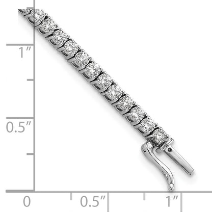 14k White Gold 4 3/8 Ct. Lab Grown Diamond VS/SI+ G+ 7.5 inch Tennis Bracelet