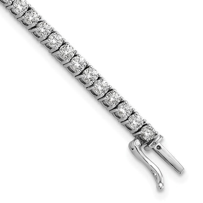 14k White Gold 4 3/8 Ct. Lab Grown Diamond VS/SI+ G+ 7.5 inch Tennis Bracelet