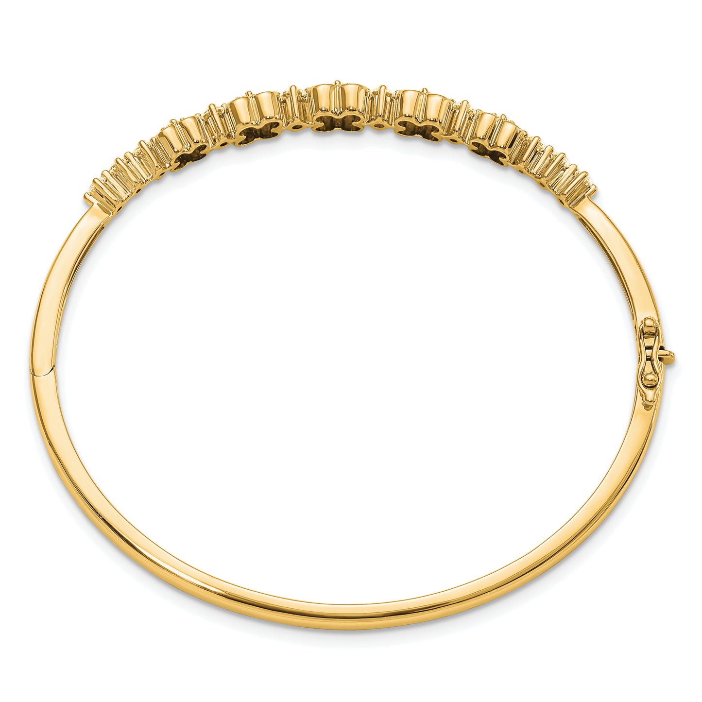 14k Yellow Gold Lab Grown Diamond. VS/SI FGH Created.Yellow Sapphire Bangle Bracelet