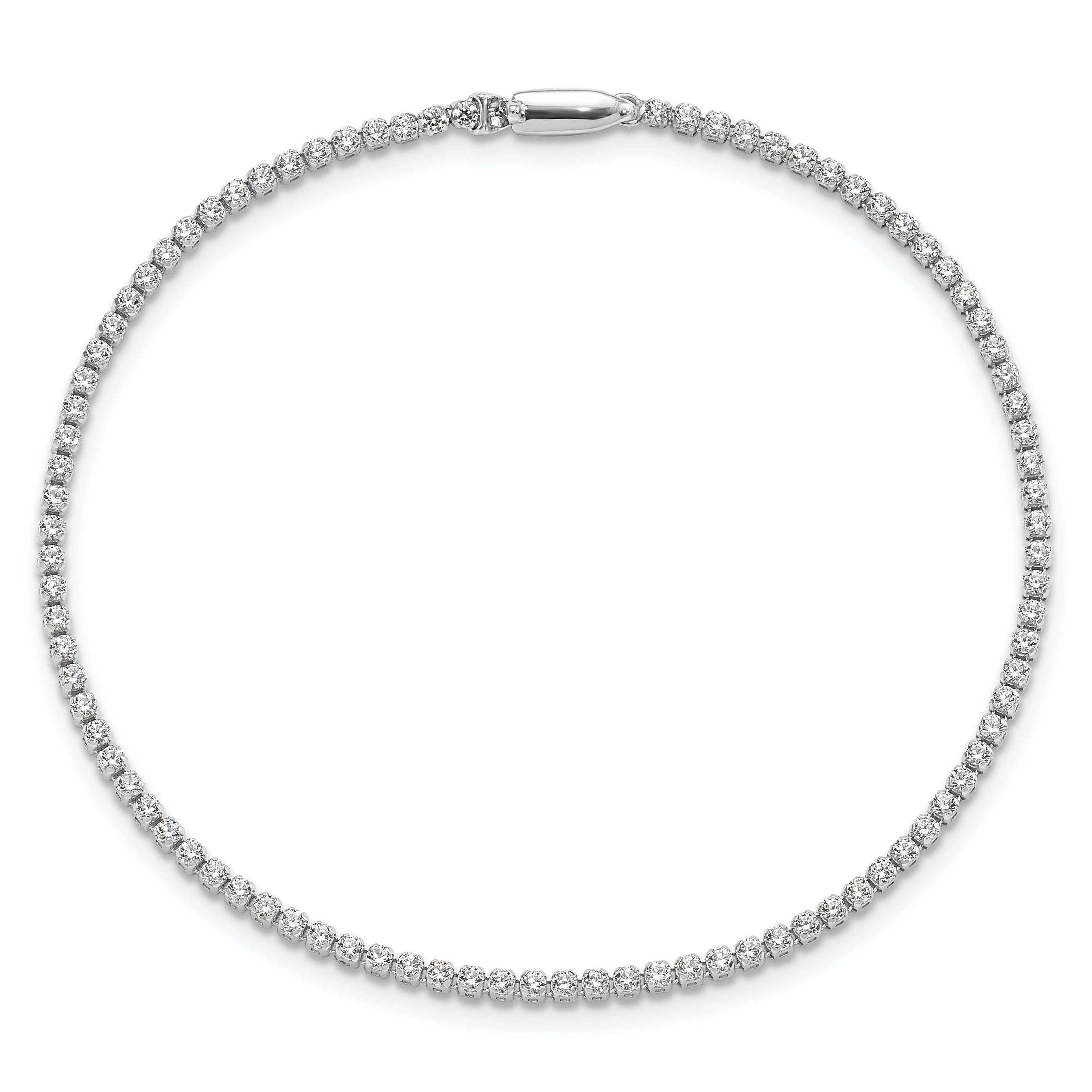 14k White Gold 1 1/3 Ct. Lab Grown Diamond VS/SI+ G+ Round Tennis Bracelet