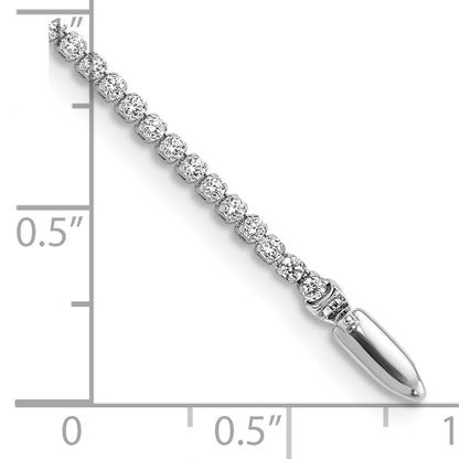 14k White Gold 1 1/3 Ct. Lab Grown Diamond VS/SI+ G+ Round Tennis Bracelet