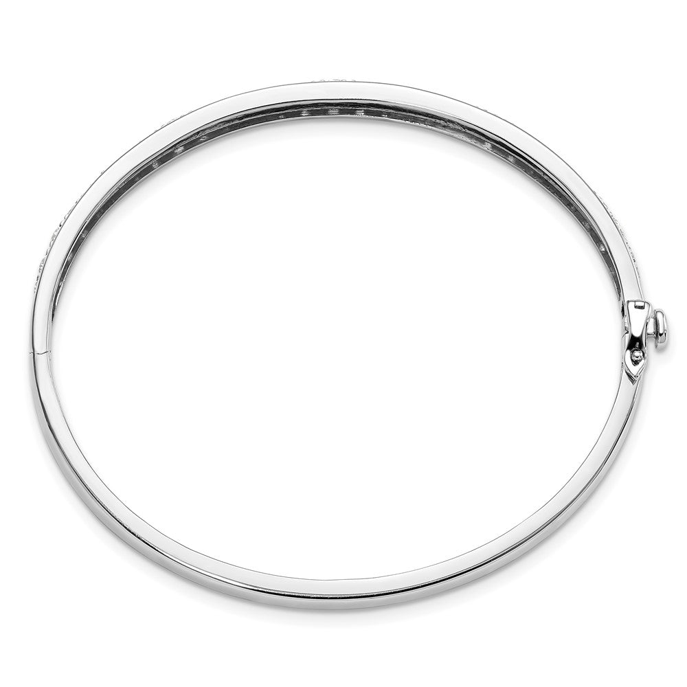 14K White Gold True Origin 1 5/8 Carat Lab Grown Diamond Vs D E F 6.75 Inch Bangle