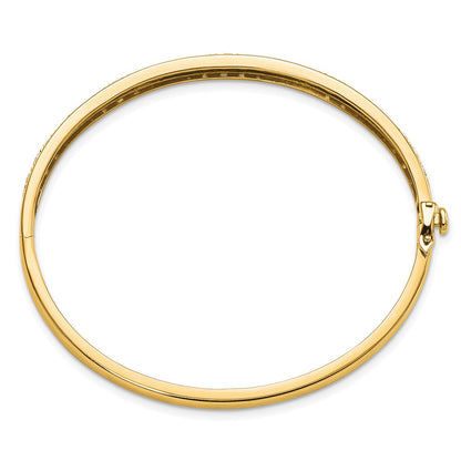 14K Yellow Gold True Origin 1 5/8 Carat Lab Grown Diamond Vs D E F 6.75 Inch Bangle