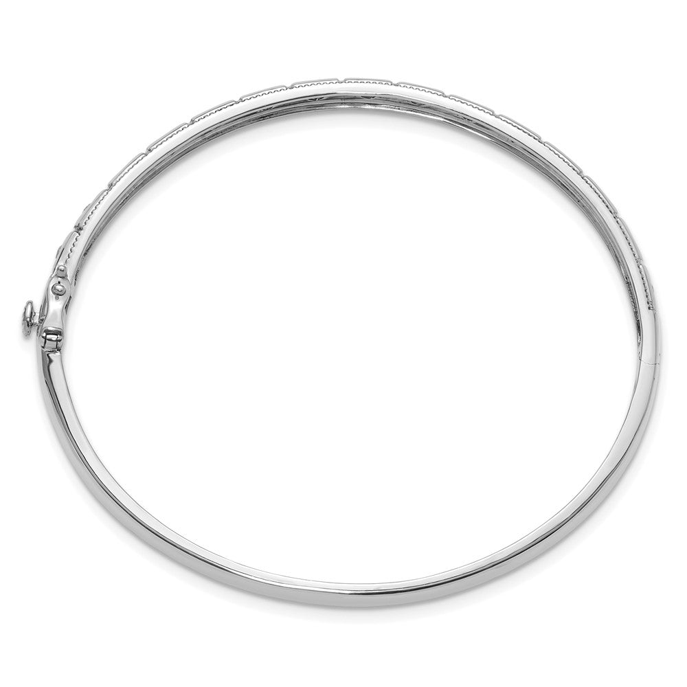 14K White Gold True Origin 1/2 Carat Lab Grown Diamond Vs D E F 6.75 Inch Bangle