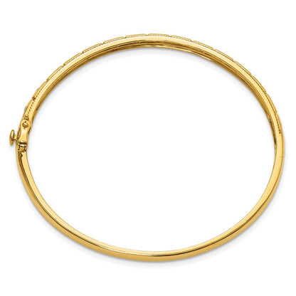 14K Yellow Gold True Origin 1/2 Carat Lab Grown Diamond Vs D E F 6.75 Inch Bangle