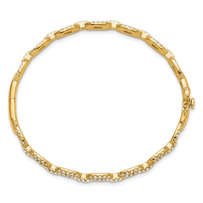 14K Yellow Gold True Origin 2 1/6 Carat Lab Grown Diamond Vs D E F 7 Inch Link Bangle