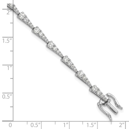 14K White Gold True Origin 2 1/5 Carat Lab Grown Diamond Vs D E F 7 Inch Fancy Bracelet