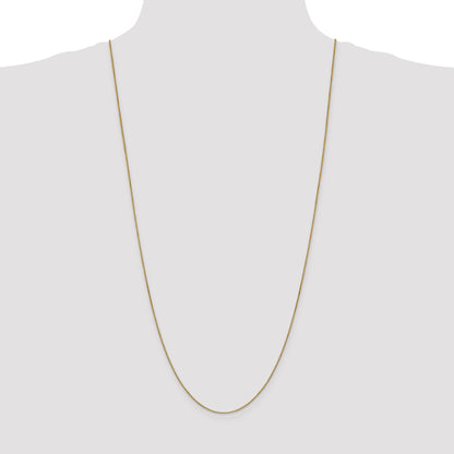 14K Yellow Gold 30 Inch .9mm Box With Lobster Clasp Chain Necklace