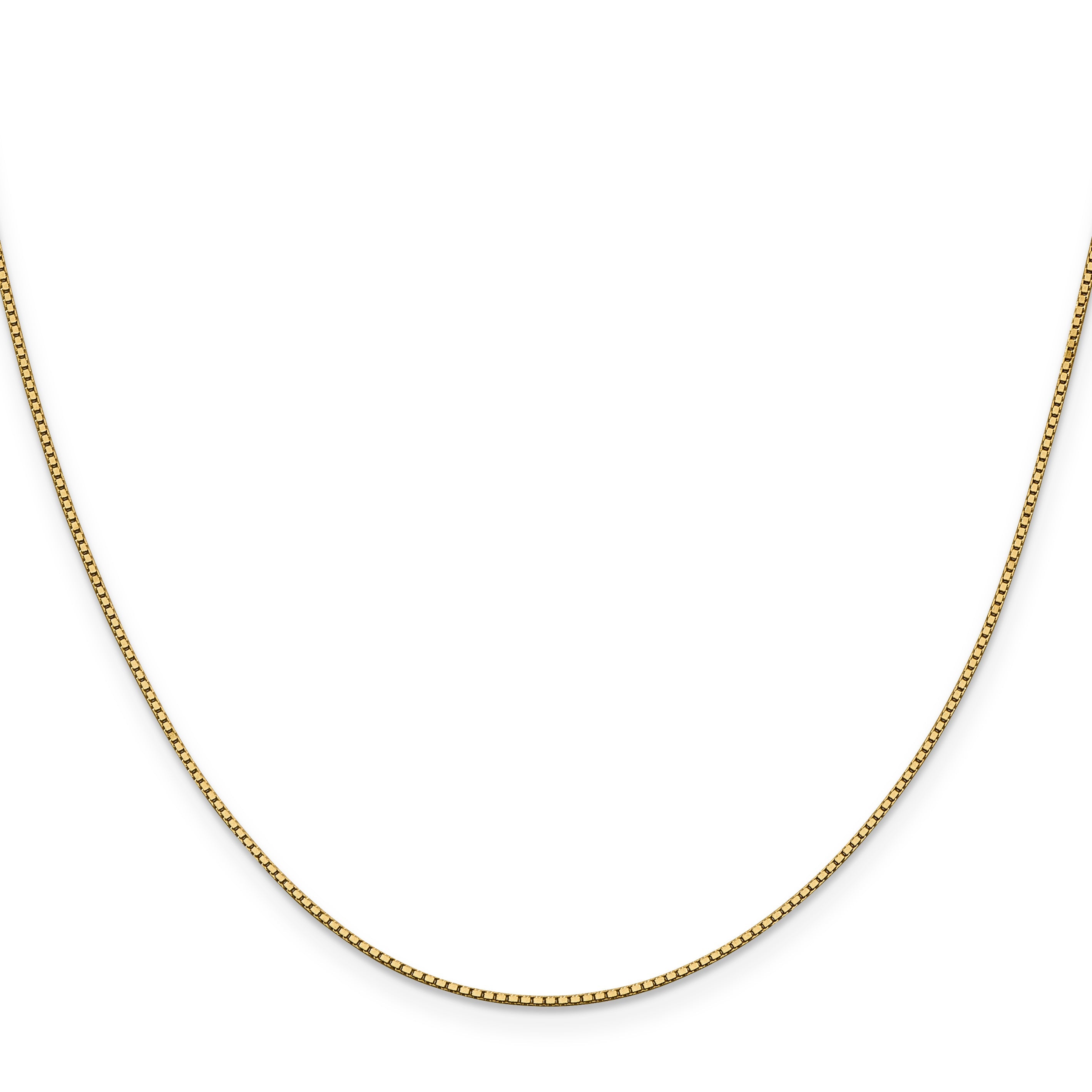 14K Yellow Gold 28 Inch .95mm Box With Lobster Clasp Chain Necklace