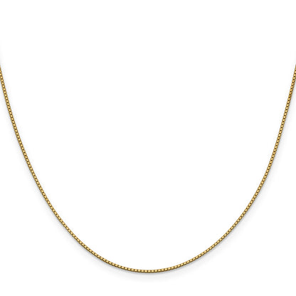 14K Yellow Gold 24 Inch .95mm Box With Lobster Clasp Chain Necklace