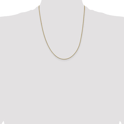 14K Yellow Gold 22 Inch .95mm Box With Lobster Clasp Chain Necklace