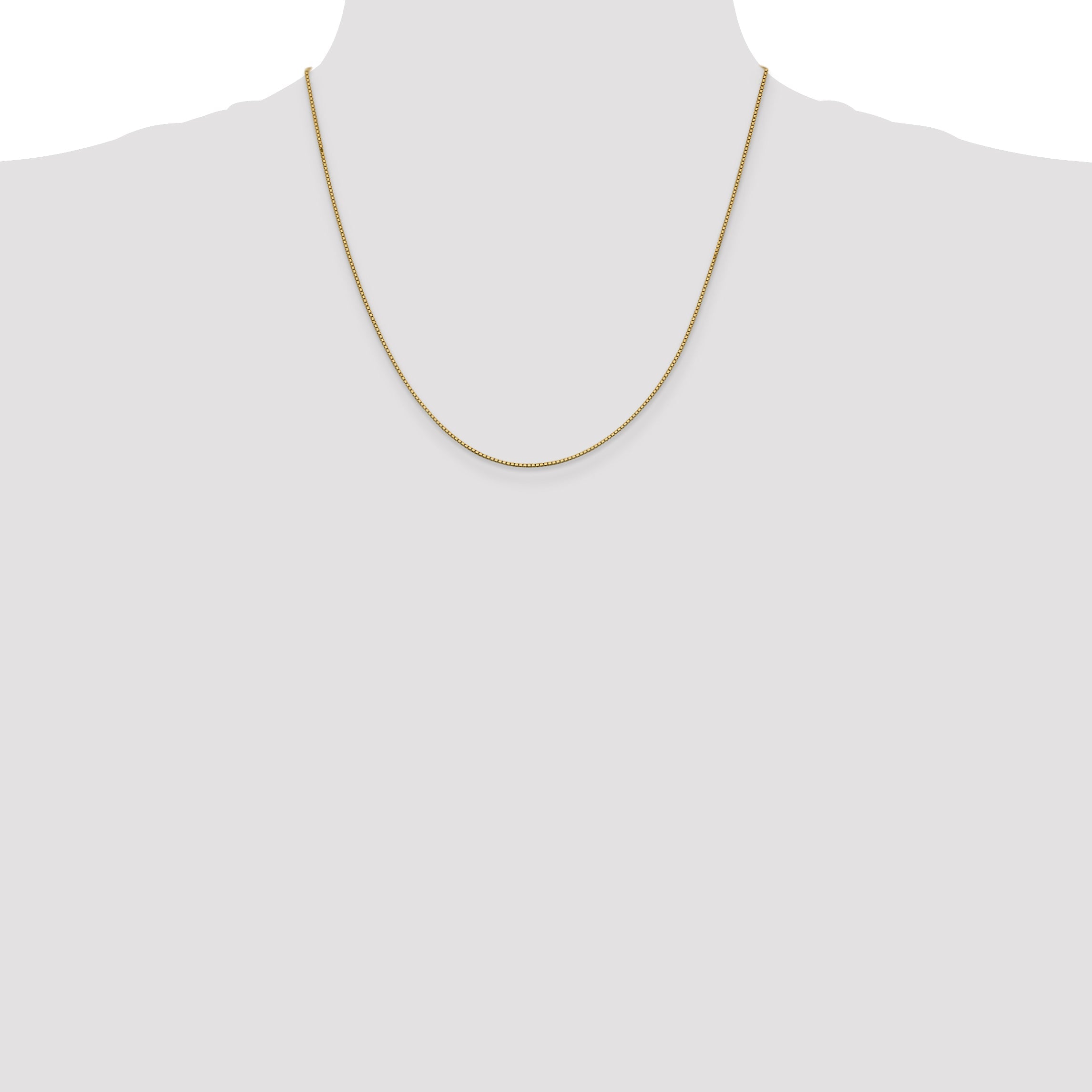 14K Yellow Gold 24 Inch .95mm Box With Lobster Clasp Chain Necklace