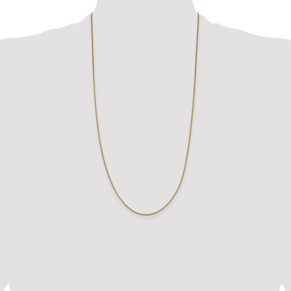 14K Yellow Gold 28 Inch .95mm Box With Lobster Clasp Chain Necklace