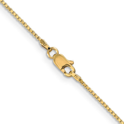 14K Yellow Gold 16 Inch 1mm Box With Lobster Clasp Chain Necklace