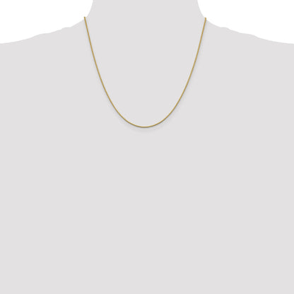 14K Yellow Gold 20 Inch 1.05mm Box With Lobster Clasp Chain Necklace