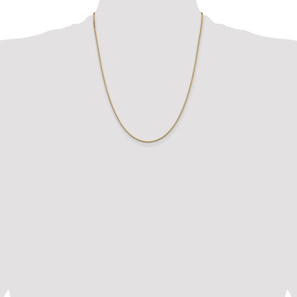 14K Yellow Gold 22 Inch 1.05mm Box With Lobster Clasp Chain Necklace