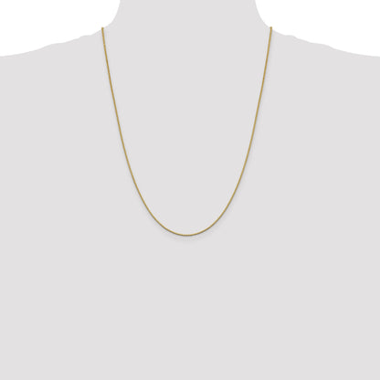 14K Yellow Gold 24 Inch 1.05mm Box With Lobster Clasp Chain Necklace