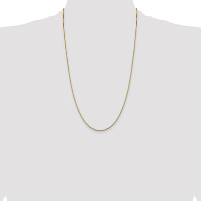 14K Yellow Gold 26 Inch 1.05mm Box With Lobster Clasp Chain Necklace
