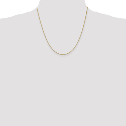 14K Yellow Gold 20 Inch 1.1mm Box With Lobster Clasp Chain Necklace