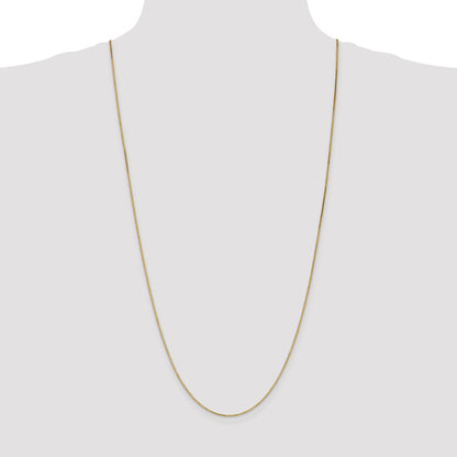 14K Yellow Gold 30 Inch 1.1mm Box With Lobster Clasp Chain Necklace