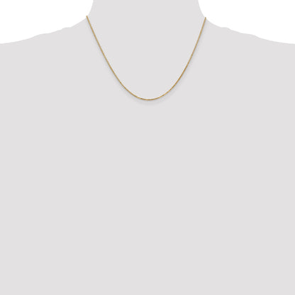14K Yellow Gold 18 Inch 1.4mm Box With Lobster Clasp Chain Necklace