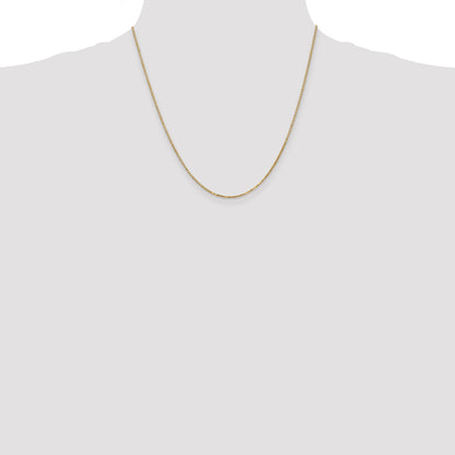 14K Yellow Gold 20 Inch 1.3mm Box With Lobster Clasp Chain Necklace