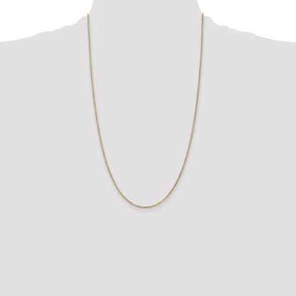 14K Yellow Gold 26 Inch 1.4mm Box With Lobster Clasp Chain Necklace