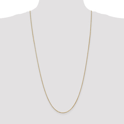 14K Yellow Gold 30 Inch 1.4mm Box With Lobster Clasp Chain Necklace