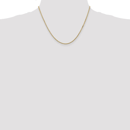 14K Yellow Gold 18 Inch 1.5mm Box With Lobster Clasp Chain Necklace