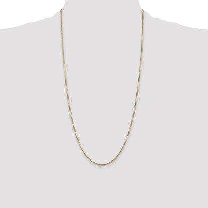 14K Yellow Gold 28 Inch 1.5mm Box With Lobster Clasp Chain Necklace