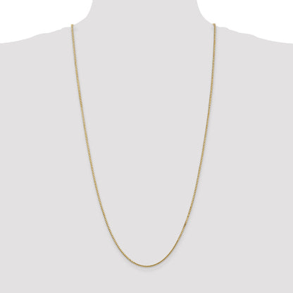 14K Yellow Gold 30 Inch 1.5mm Box With Lobster Clasp Chain Necklace