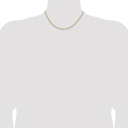 14K Yellow Gold 16 Inch 1.9mm Box With Lobster Clasp Chain Necklace