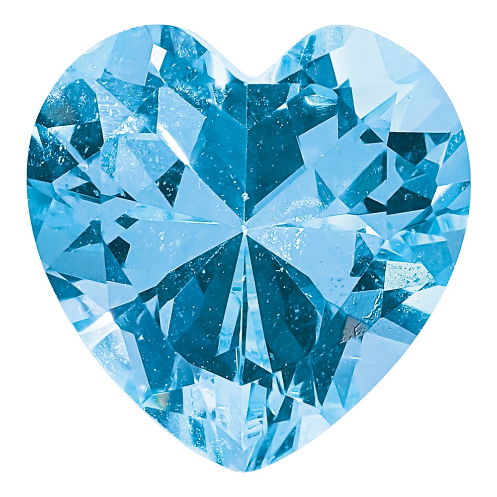 Gemstone Nano Crystal 5mm Heart March Birthstone