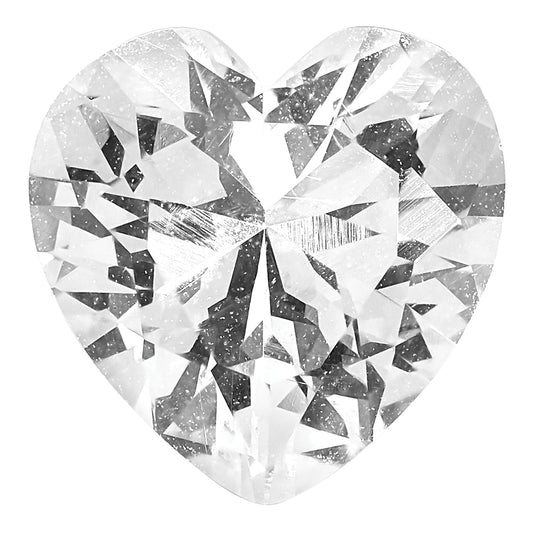 Gemstone Nano Crystal 5mm Heart April Birthstone