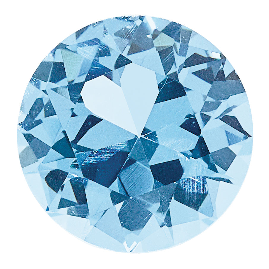 Gemstone Nano Crystal 2.5mm Round March Birthstone