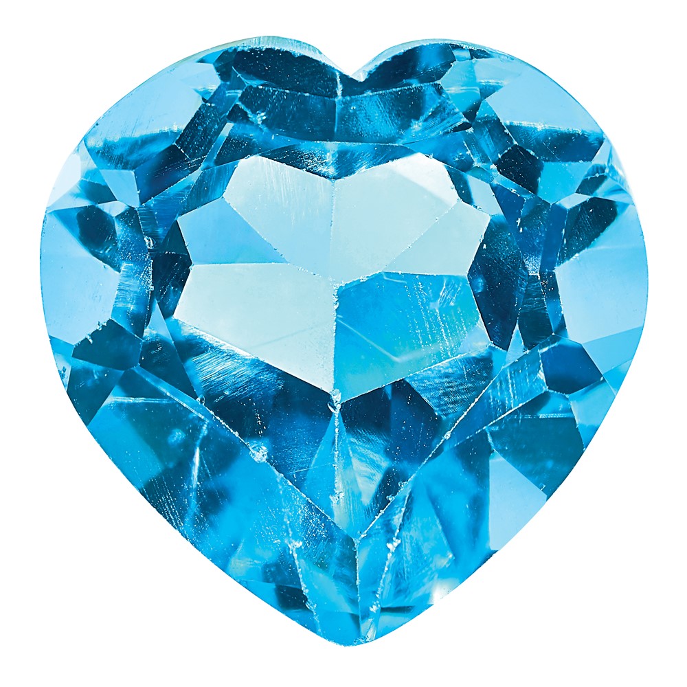 Gemstone Swiss Blur Topaz Aa Quality 6mm Heart