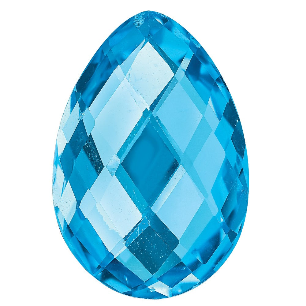 Gemstone Swiss Blue Topaz Aa Quality 16X12mm Pear Briolette