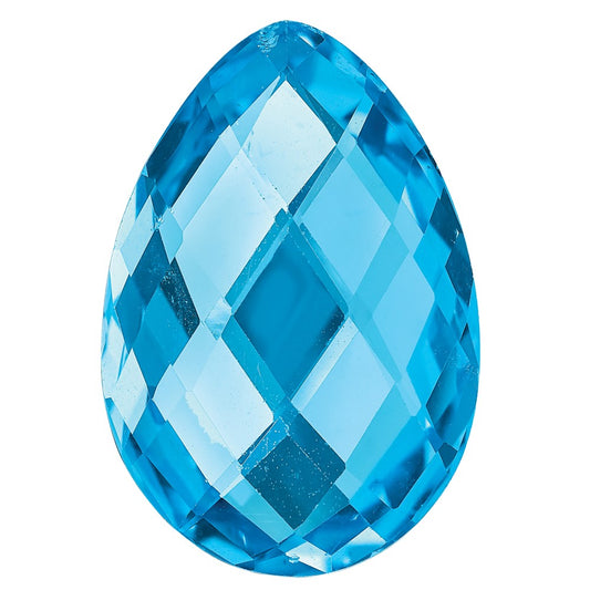 Gemstone Swiss Blue Topaz Aa Quality 16X12mm Pear Briolette