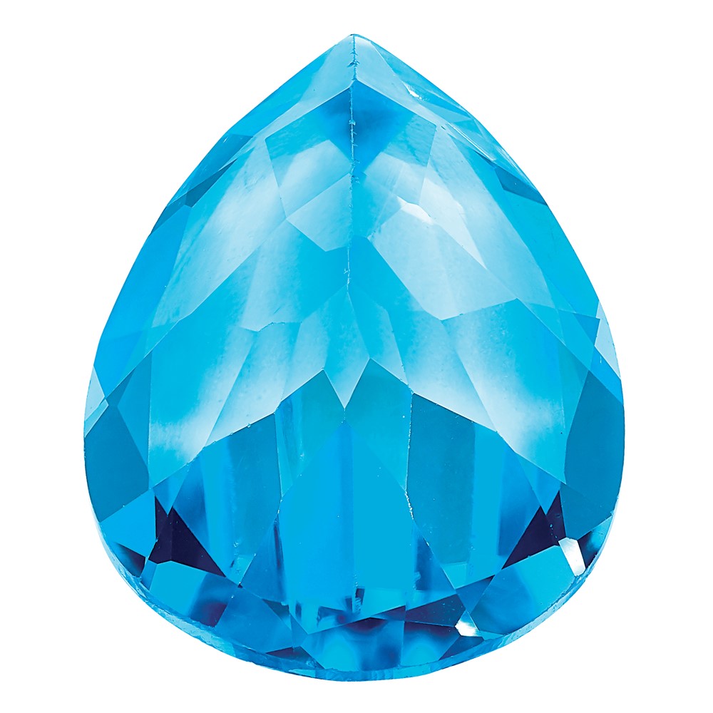 Gemstone Swiss Blue Topaz Aa Quality 10X7mm Pear