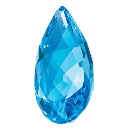 Gemstone Swiss Blue Topaz Aa Quality 10X7mm Pear Checkerboard