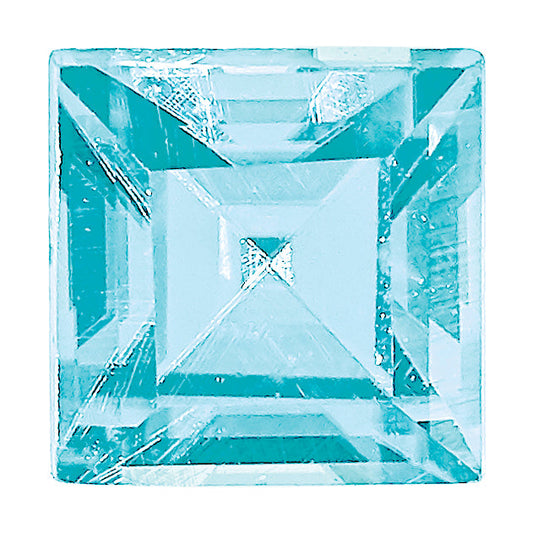 Gemstone Blue Zircon Aa Quality 3mm Square Step-Cut