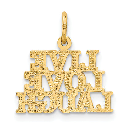 14K Yellow Gold Talking - Live Love Laugh Charm
