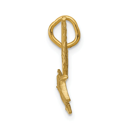 14K Yellow Gold Seagull Charm