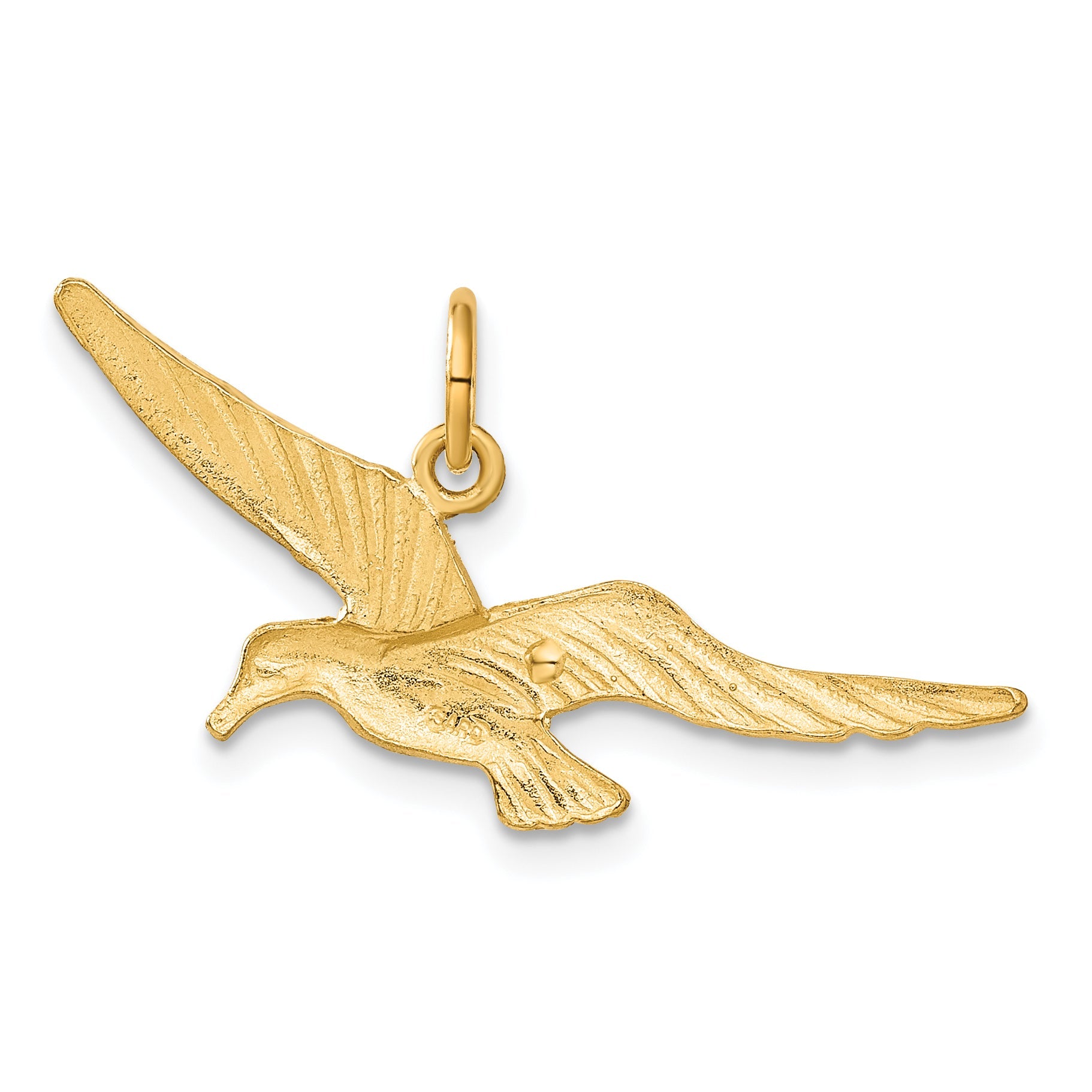 14K Yellow Gold Seagull Charm