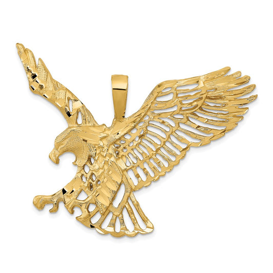 14K Yellow Gold Large Eagle Charm