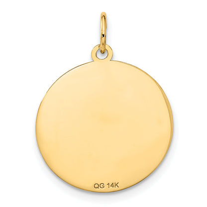 14K Yellow Gold Wrestling Disc Charm