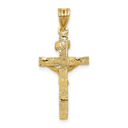 14K Yellow Gold Inri Crucifix Charm